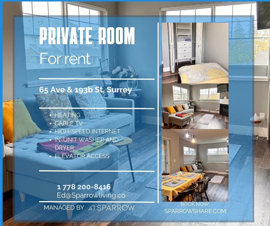 65 Avenue, Surrey, BC - Room for rent