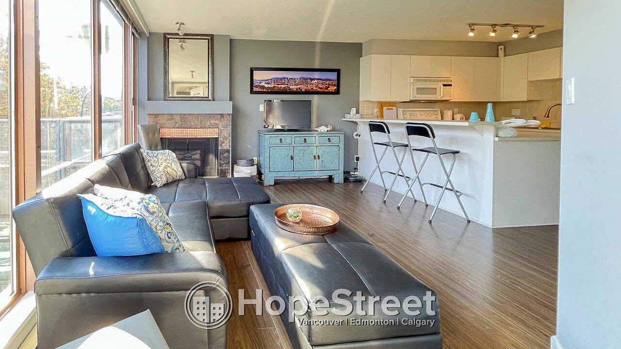 Furnished 1 Bed + Den Condo | Fairview Vancouver | Utilities Included
