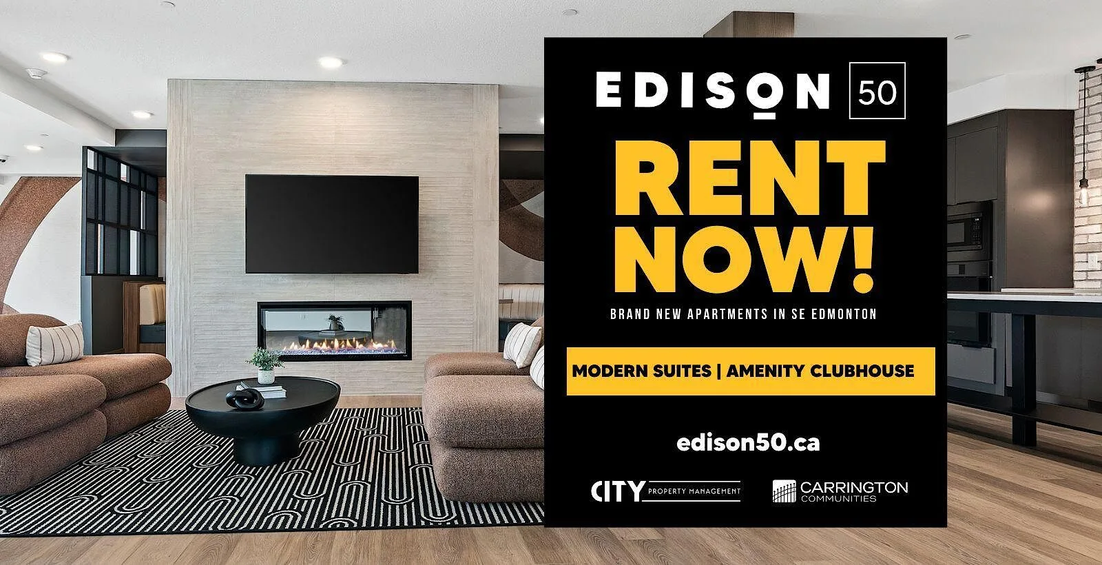 Rent at Edison 50! Enjoy Brand New, Modern Suites and Amenity Clubhouse