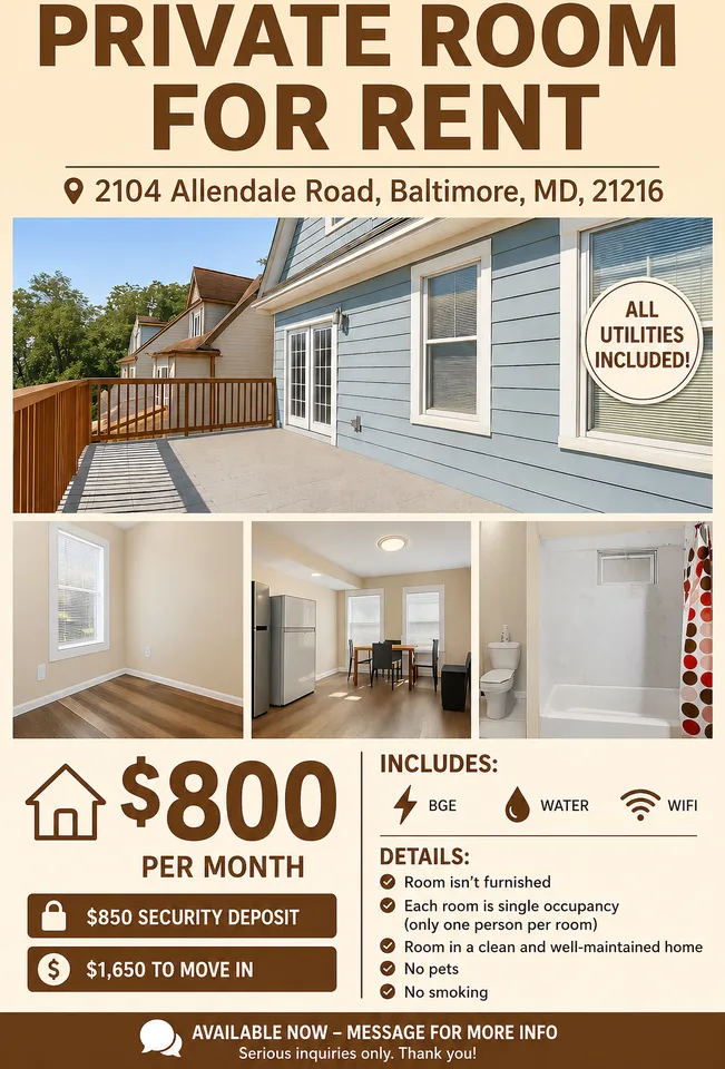 2104 Allendale Rd, Baltimore, MD 21216, USA