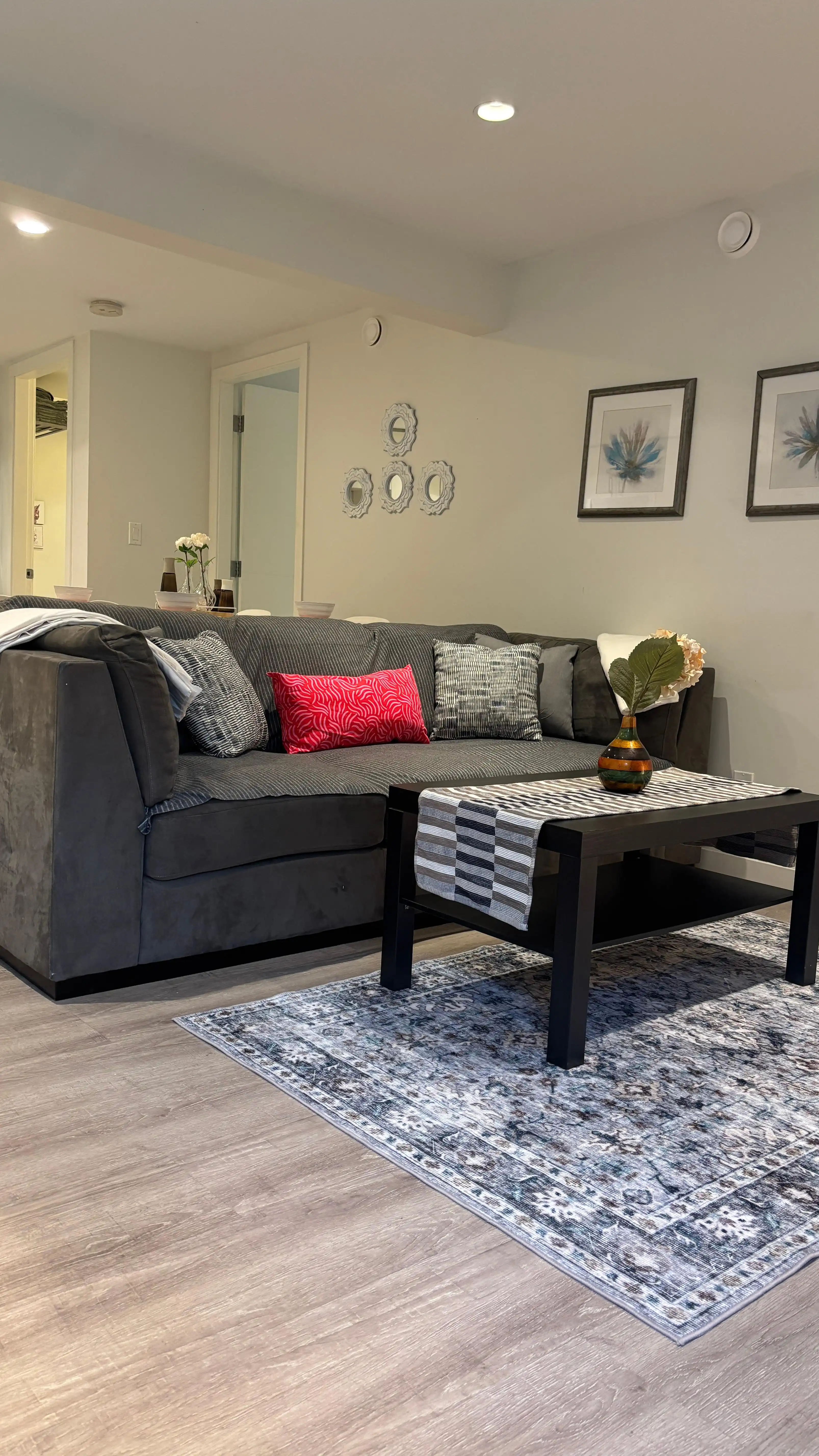 North Vancouver Furnished Garden Suite for Rent - Cozy 2 Bedroom, 1 Bathroom with Private Entrance and Corner Suite Design